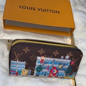 Brand New Louis Vuitton Brown Wallet with Colorful City Design
